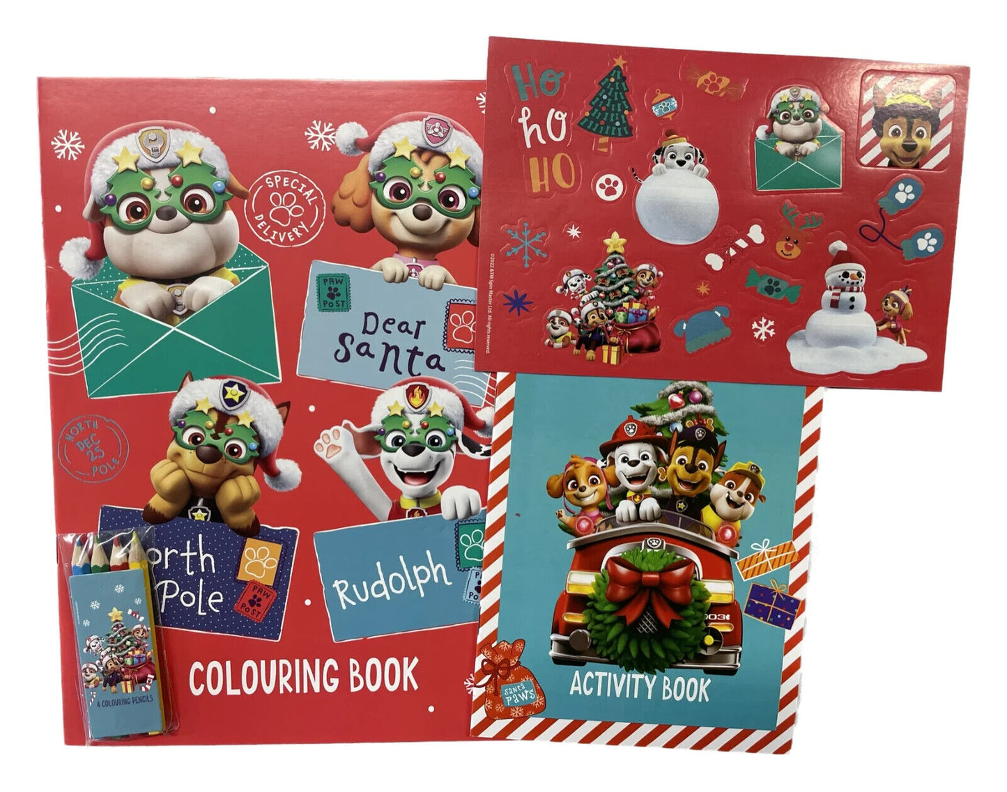 Paw Patrol Christmas Eve Activity Pack Arts Crafts Stickers Pencils NICKELODEON