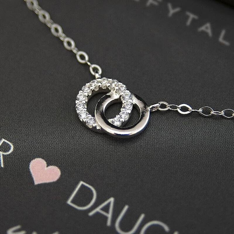 Mother Daughter Silver Necklace Christmas Birthday Gift Daughter velentines