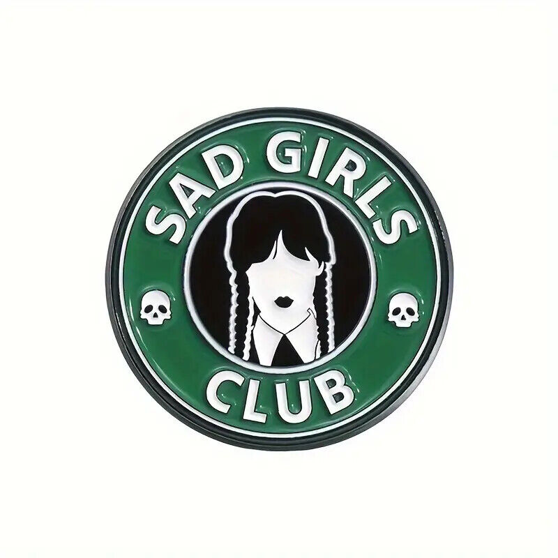 QUOTES Metal Enamel Pin Badge Brooch WEDNESDAY DOG WITCHES JURASSIC COFFEE