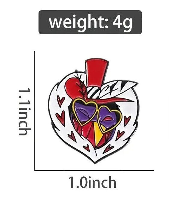 Hazbin Hotel Metal Brooch Cosplay Charlie Vaggie Badge Pins PIN COLLLECTABLE GIF