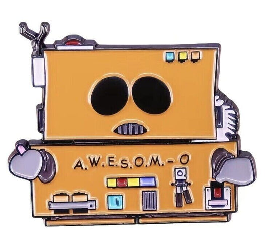 South Park Eric Cartman A.W.E.S.O.M-O Metal Enamel Pin Badge AWESOMO SNOW DAY