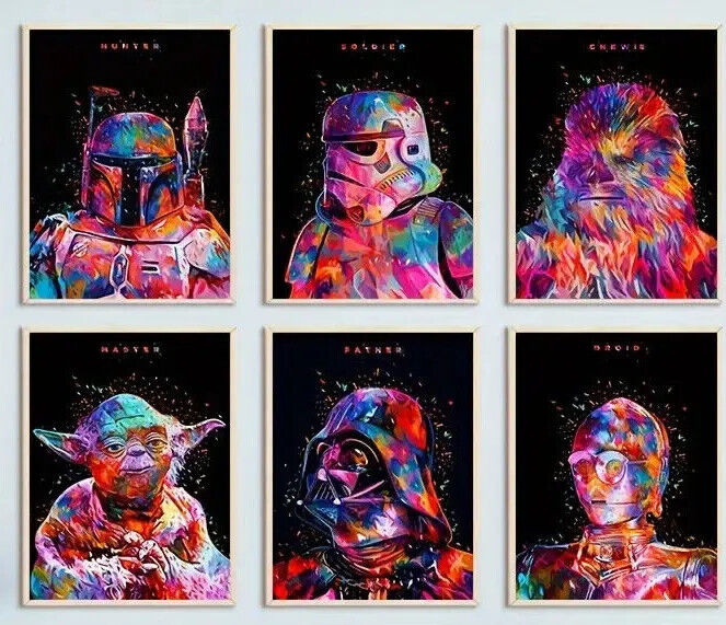 Star wars Canvas Wall Art Movie Poster Print Picture Retro CHEWBACCA DISNEY