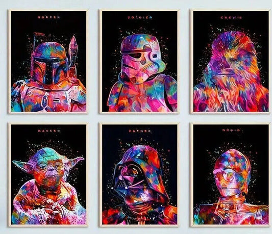 Star wars Canvas Wall Art Movie Poster Print Picture Retro CHEWBACCA DISNEY