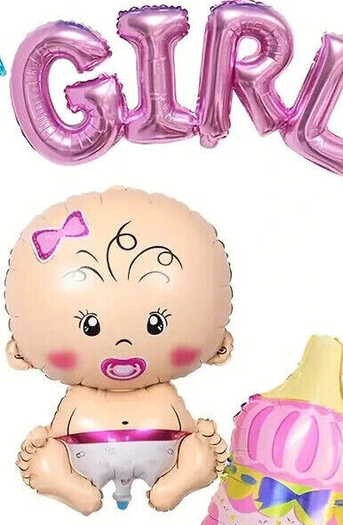 Large Baby Shower Balloons Boy or Girl Foil Gender Reveal Party Decorations Gift