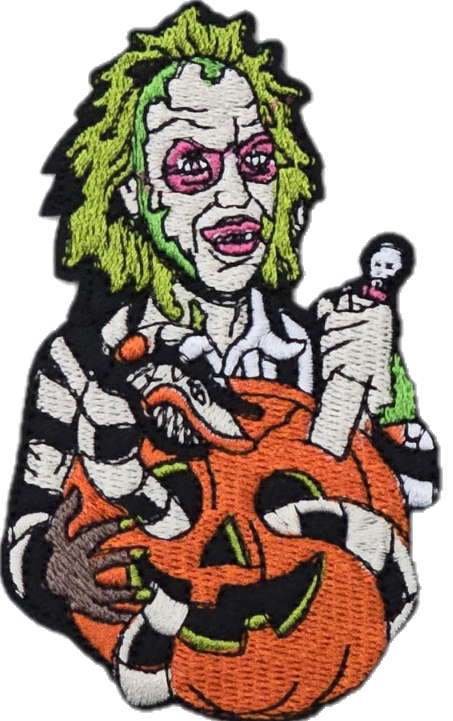 BEETLEJUICE Embroidery Iron Sew On Patch DIY Clothing PUMKIN HEAD 2024 BEATLE