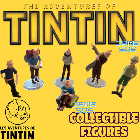 The Adventures Of TINTIN Pvc Action Figures Comic Doll Kids HIKING SNOWY TIN TIN