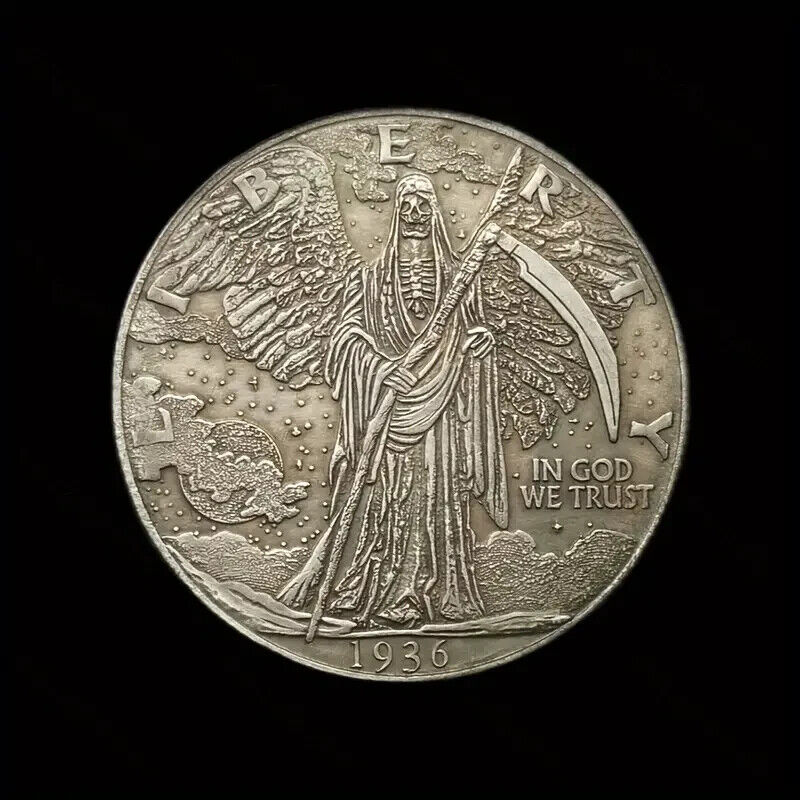 ONE DOLLAR COIN USA COIN GIFT HOMELESS AMERICA IN GOD WE TRUST EAGLE SCYTHE