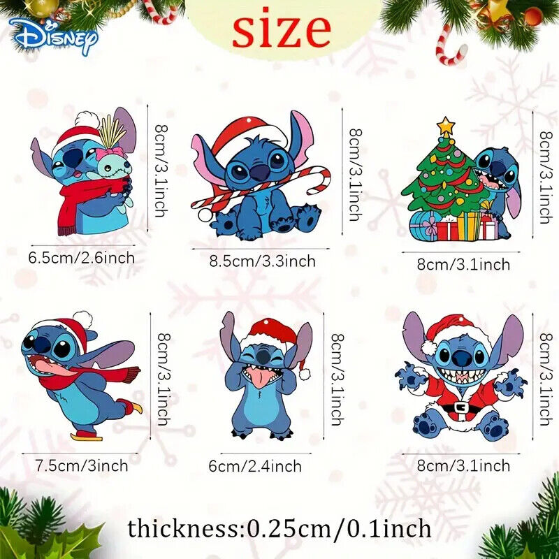 DISNEY LILO & STITCH Tree Pendant Decoration XMAS KIDS ALOHA SANTA HAT