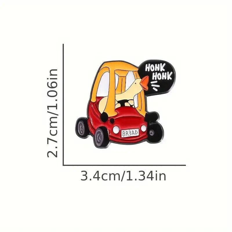 Goose Road Rage Honk Honk Enamel Pin Badge Brooch NOVELTY FUNNY HUMOROUS DUCK
