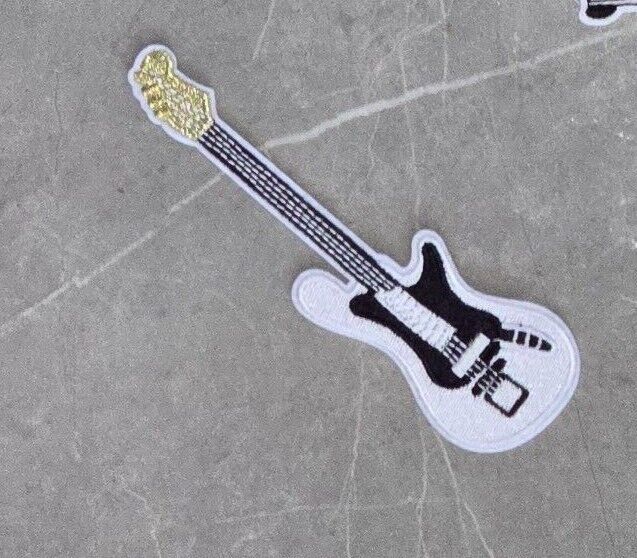 Music Themed Embroidered Iron On Patch Headphones Treble Clef Cassette Guitar