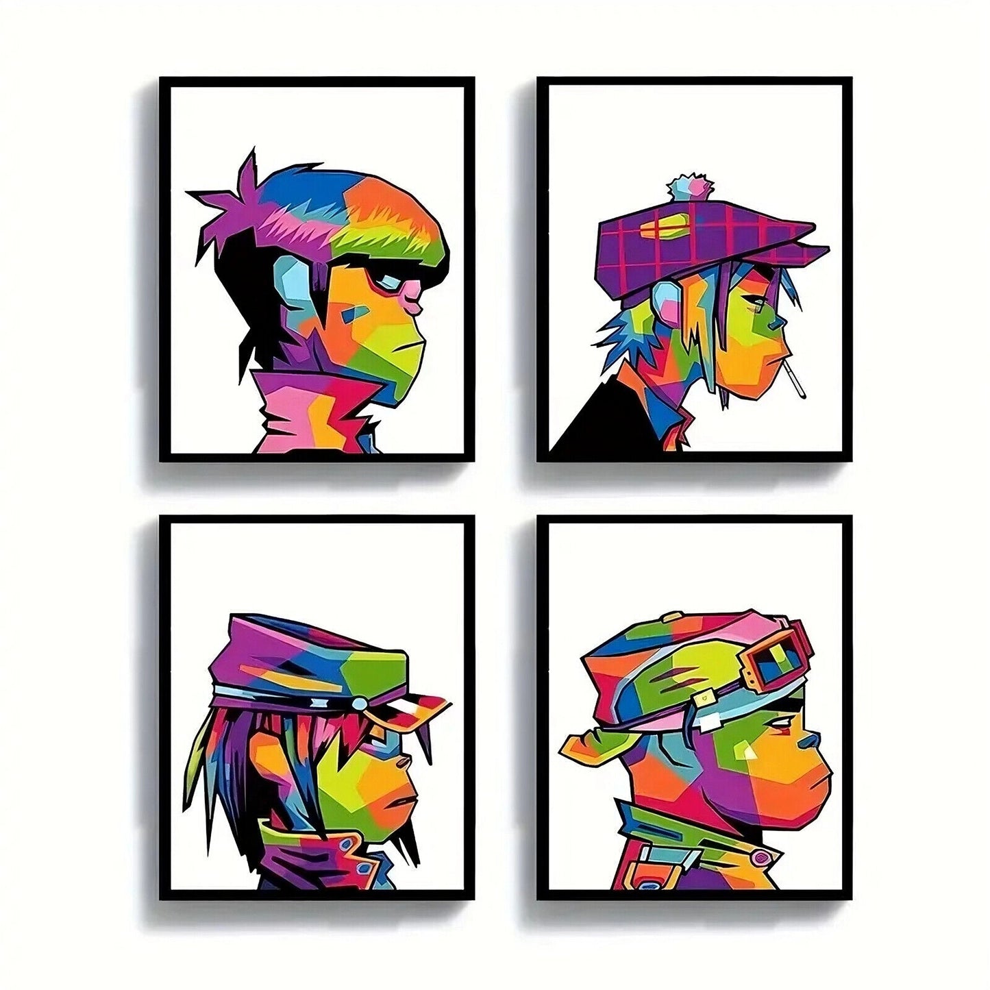 Gorillaz Poster CANVAS Wall Art DAYS Home Decor Best Music Album DEMON RETRO