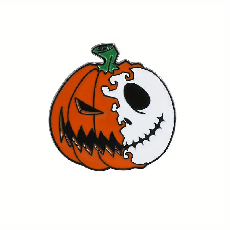 NIGHTMARE BEFORE CHRISTMAS Metal Enamel Pin Badge Retro MOVIE HORROR HALLOWEEN