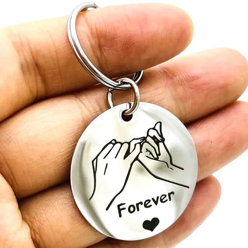 Valentines Promise Forever Keyring Couples Best Friends key chain love family