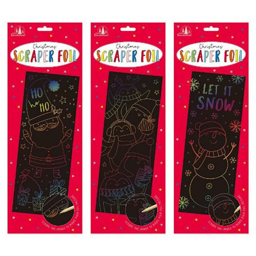 Scraper Rainbow Foil Christmas Xmas Activity Kids Children Drawing Scratch