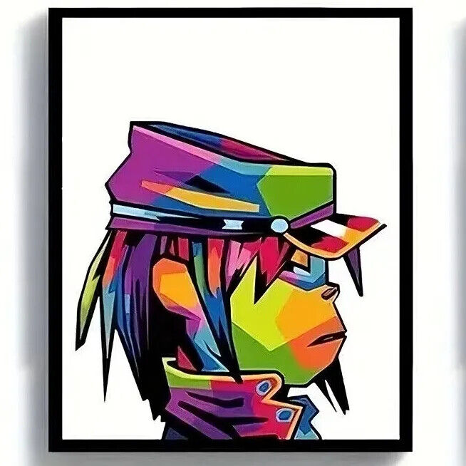 Gorillaz Poster CANVAS Wall Art DAYS Home Decor Best Music Album DEMON RETRO