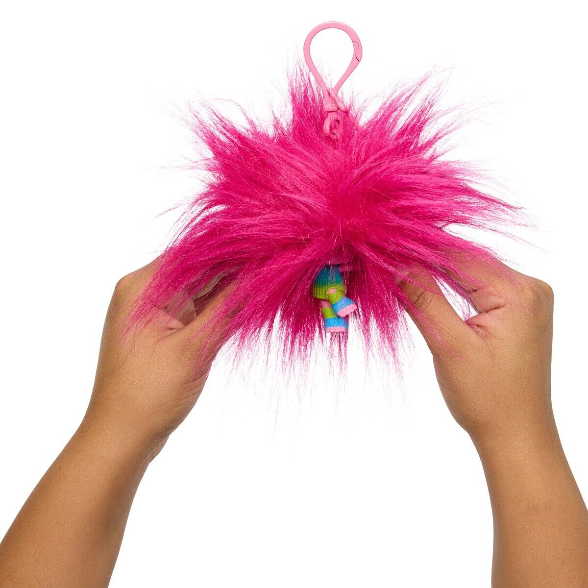 Trolls Band Together Pom Poms Series 1 BAG CLIP KEYRING NETFLIX CHARM KEYCHAIN