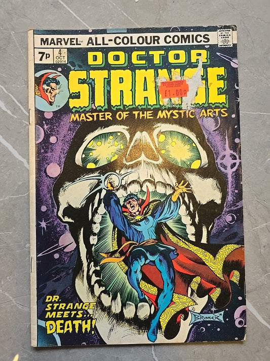 DOCTOR STRANGE #4 marvel comic 1974 great frank brunner cover bronze age