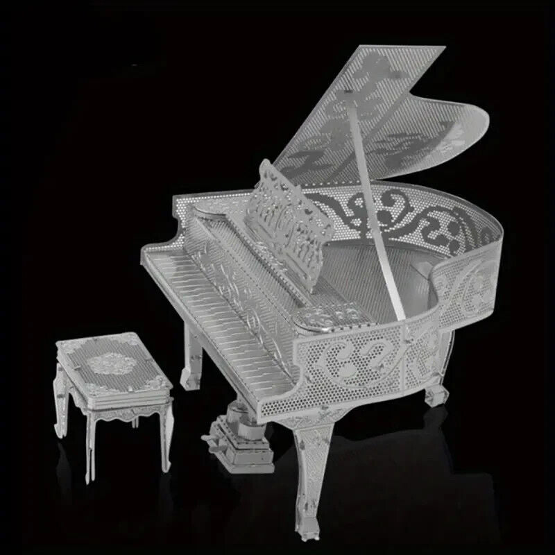 Grand Piano Metal Model Instrument 3D Laser Cut Sheet Metal Nano Kit Puzzle Gift