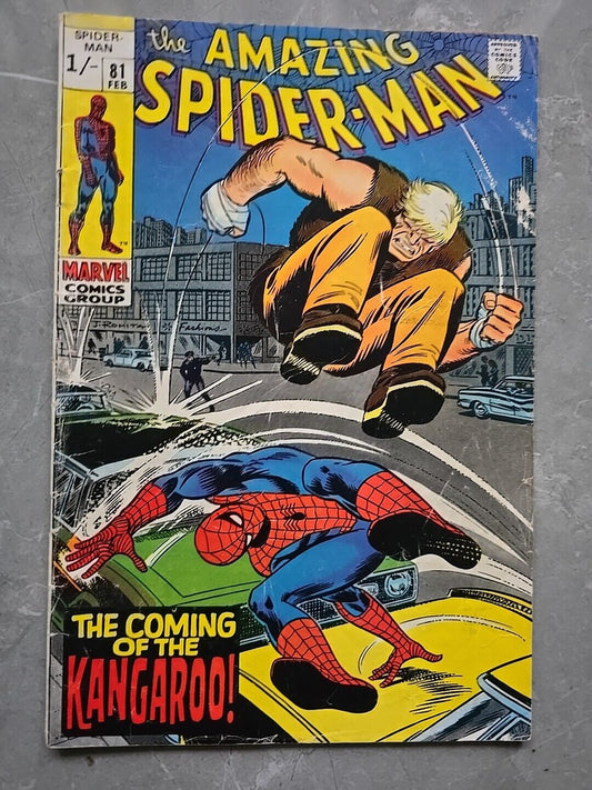Amazing Spider-Man #81 VF 8 Kangaroo 1st Appearance Marvel 1970 avengers peter