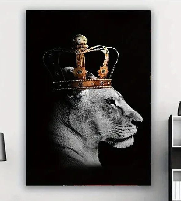 LARGE Golden Lioness Canvas Print Unframed Picture Wall Art KING MUFASA queen