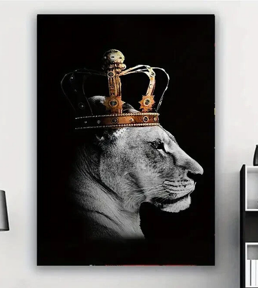 LARGE Golden Lioness Canvas Print Unframed Picture Wall Art KING MUFASA queen