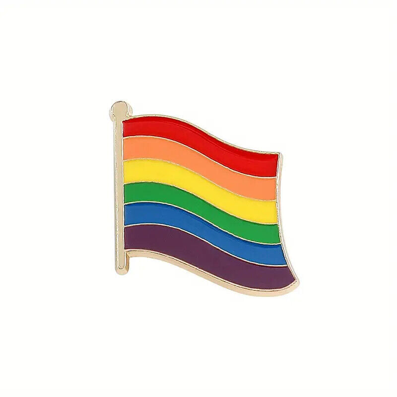LOVE PEACE PIN BADGE GIFT DIVERSITY LGBT COLORFUL RAINBOW BRIGHT HAPPY FUN