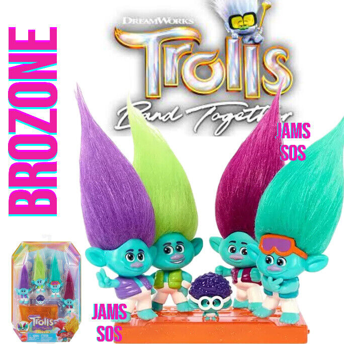 DreamWorks Trolls Band Together BroZone On Tour Set with 5 Small Dolls NETFLIX