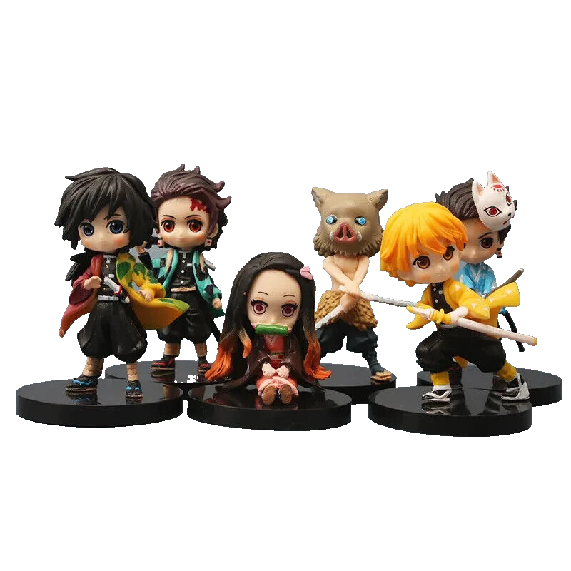 Anime Demon Slayer Kimetsu Yaiba Tanjirou Nezuko Zenitsu Figure KEYRING KEYCHAIN