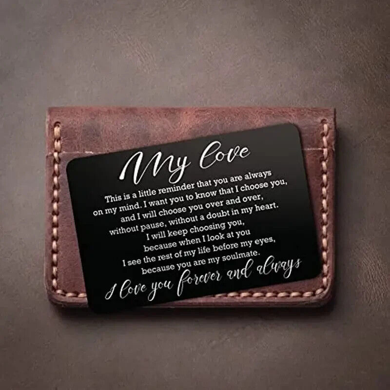 Wallet Insert Card To My love Gift Idea Card With Message id choose you always