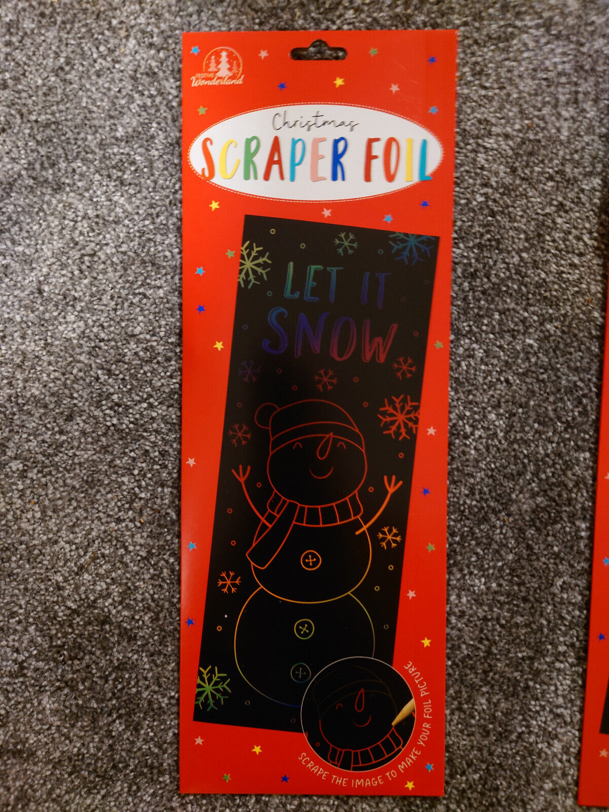Scraper Rainbow Foil Christmas Xmas Activity Kids Children Drawing Scratch