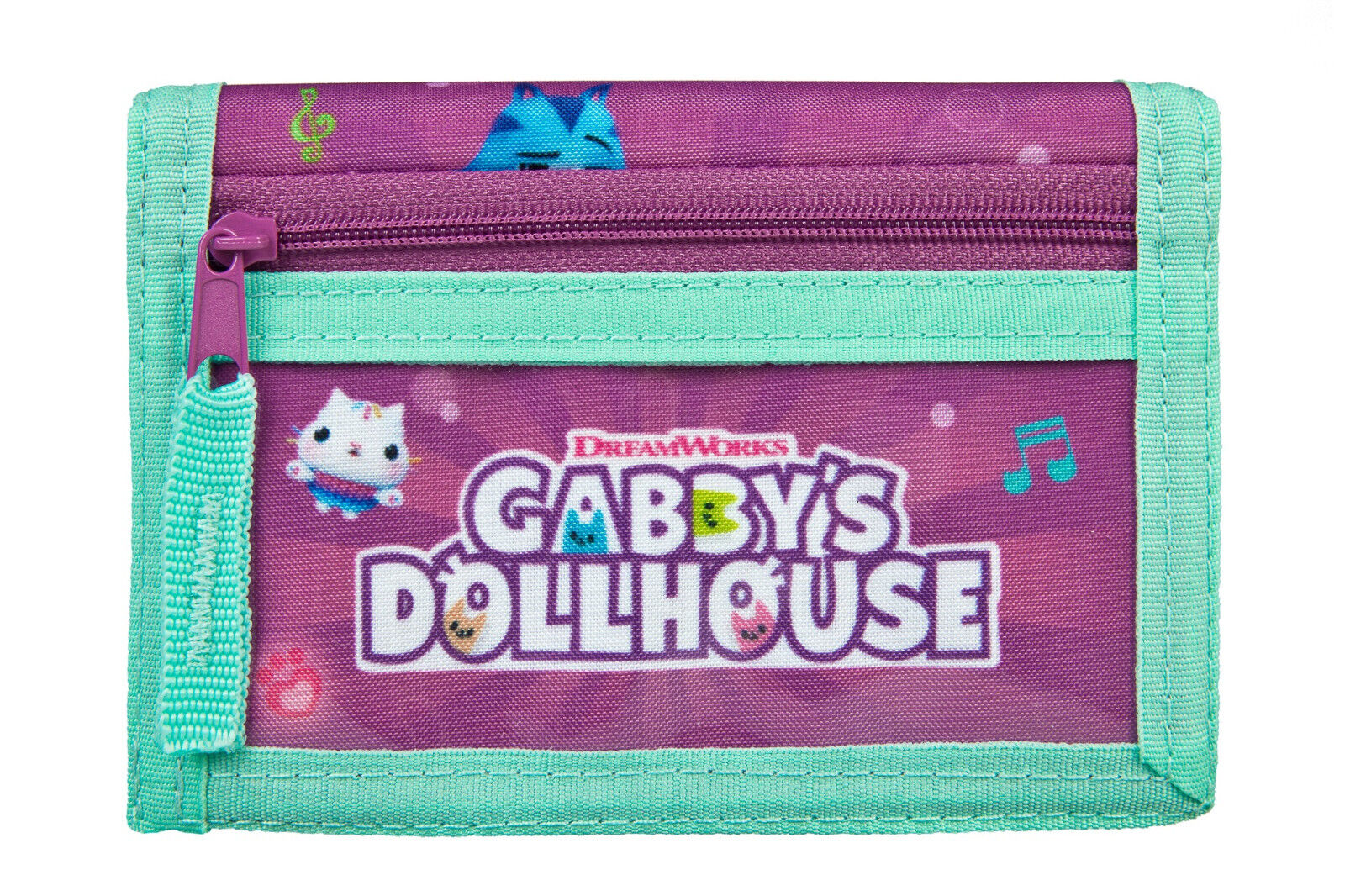 Gabby's Dollhouse Wallet Purse With Strap Official Purple Netflix Cat Christmas