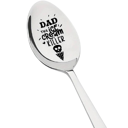 NANA DAD Spoon ICE CREAM KILLER COFFEE SUNDAE COCKTAIL SILVER NOVELTY SPECIAL