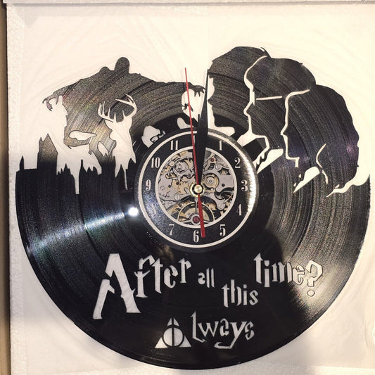 Harry Potter Vinyl Wall Clock Gift Art Hogwarts Platform 3/4 quarters 2024 TIME