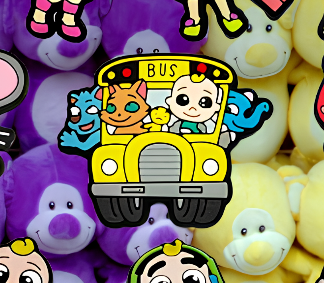 COCOMELON SHOE CHARM Clog Shoe TV Movies Film Character JIBBITZ BUS KIDS