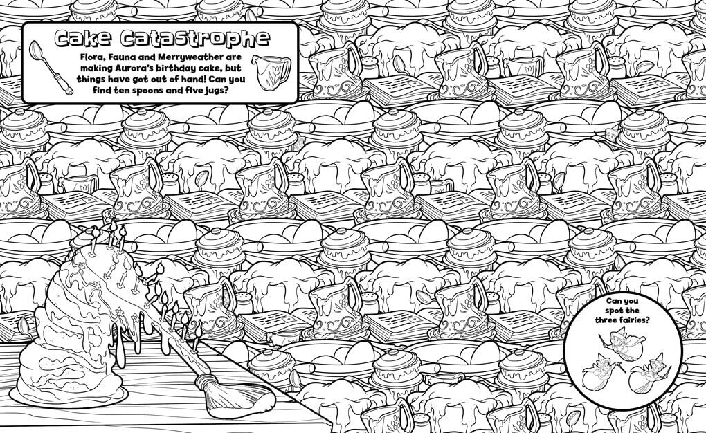 DISNEY PRINCESS COLOURING BOOK SEARCH & FIND ACTIVITY BOOK FOR GIRLS CHILDREN