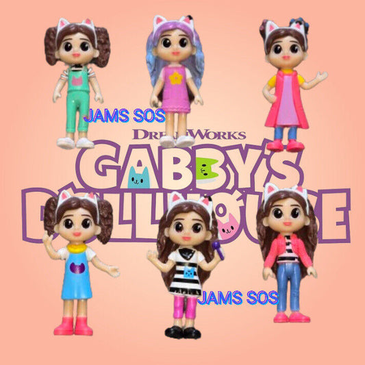 Gabby's Dollhouse Cute small CAKE TOPPER Figure Set Figures Gabbys Cakey Kids