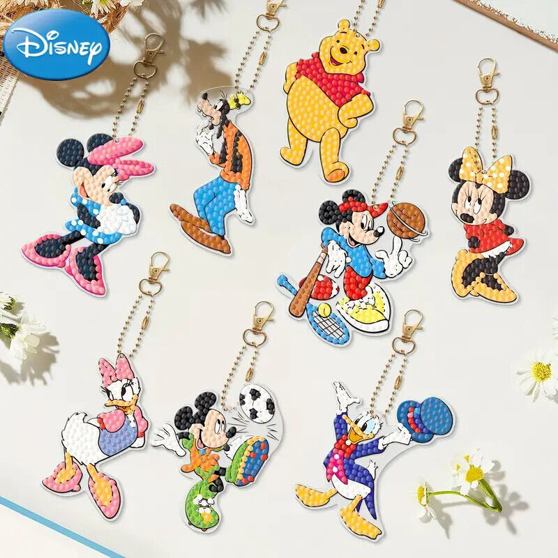 MICKEY MINNIE MOUSE Bag Charm keychain Keyring DIAMOND ART CREATE