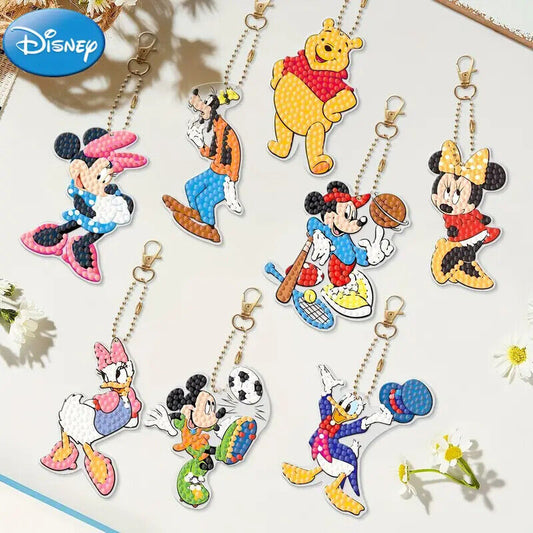 MICKEY MINNIE MOUSE Bag Charm keychain Keyring DIAMOND ART CREATE