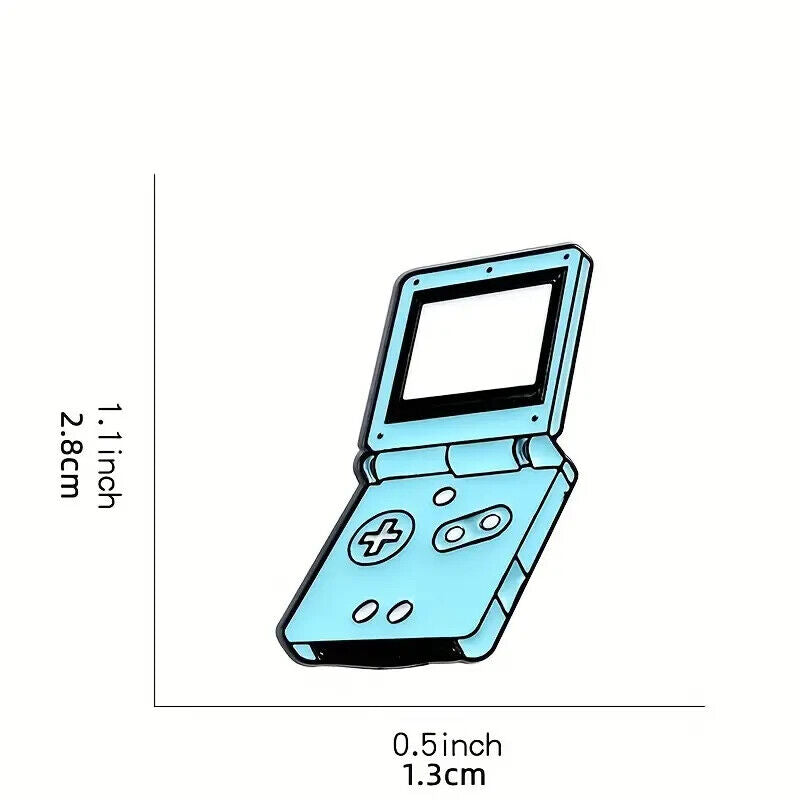 NINTENDO GAME BOY BLUE TURQUOISE RETRO PIN BADGE BROOCH FUN GAMING