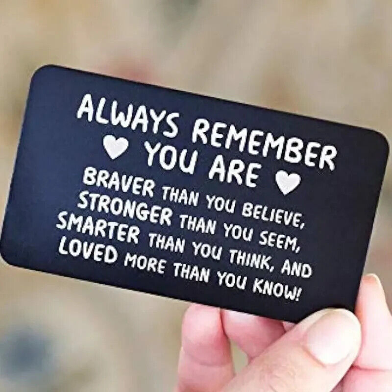 Always remember you are Wallet Insert Card Gift Idea Card With Message heart