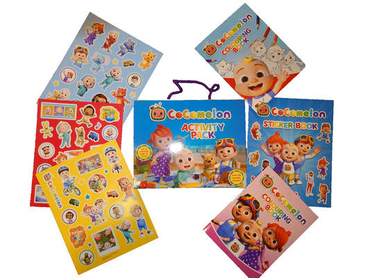 CoComelon Activity Pack with 3 Books and 100+ Stickers Colouring HOURS OF FUN