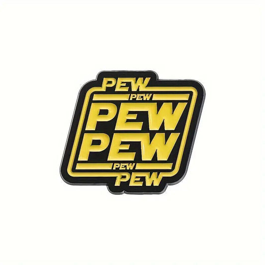 PEW PEW PEW Metal Enamel Pin Badge YELLOW STAR WARS LASER LIGHTSABER