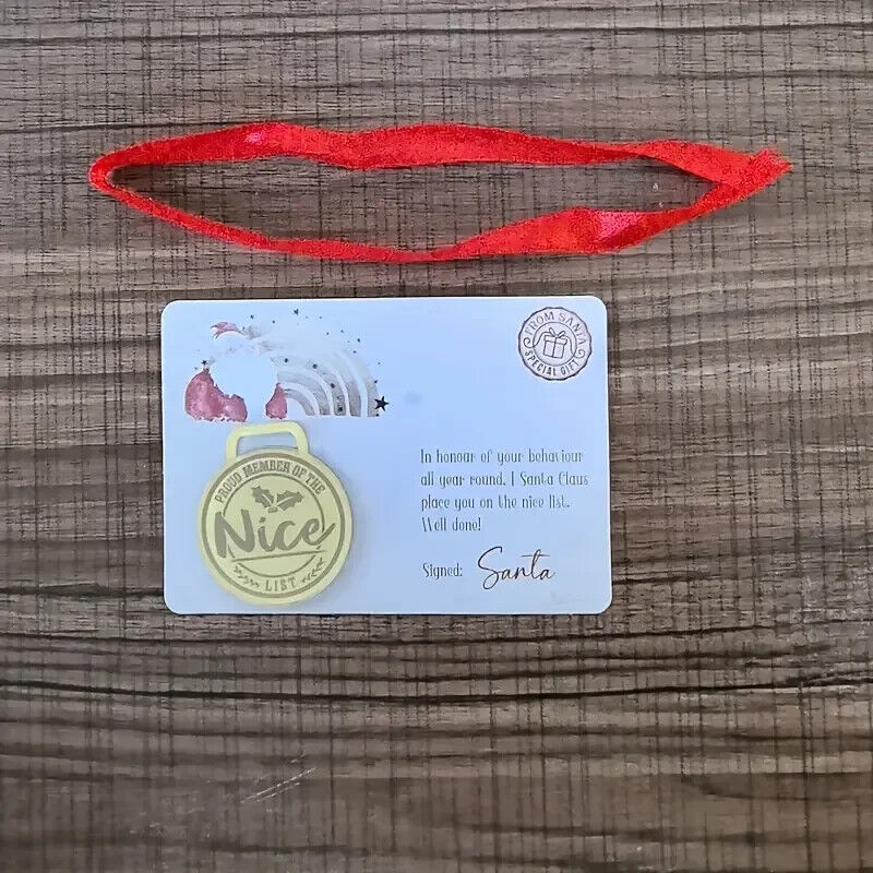 Santa's Nice List Certificate & Medal Letter From Santa good behaviour elf