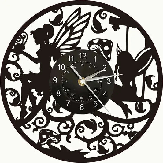 TINKERBELL FAIRY Peter Pan Wall Clock Records Decor BIG BEN FLYING WENDY