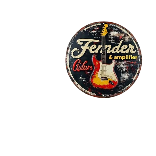 FENDER XMAS BUNDLE KeyRing Holder TIN SIGN & CLOCK Man Cave Music GUITAR AMP