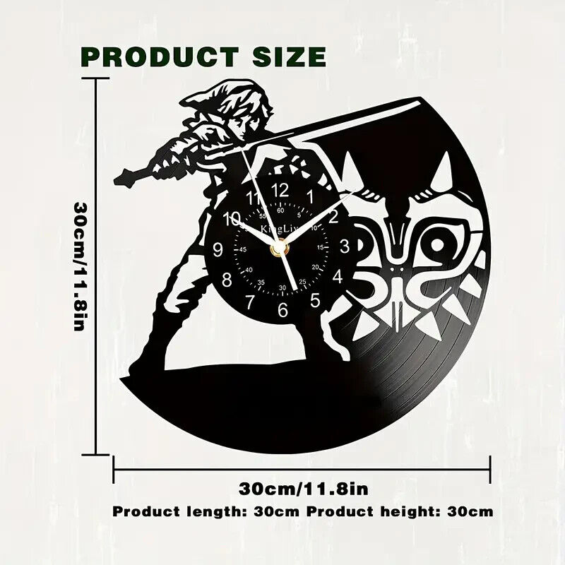 Legend of Zelda Vinyl Wall Clock Home Décor Design Best Gift Birthday Holiday