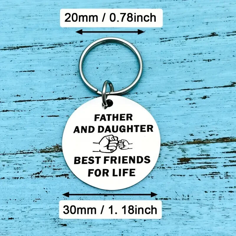 Father And Daughter best friends for life Keyring Keychin valentines birthday