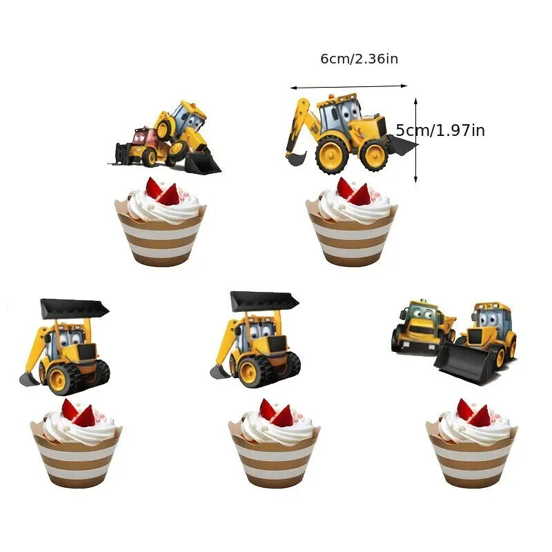 Tractor Birthday Party Decorations Balloons Digger Truck Banner Cake Topper Fun