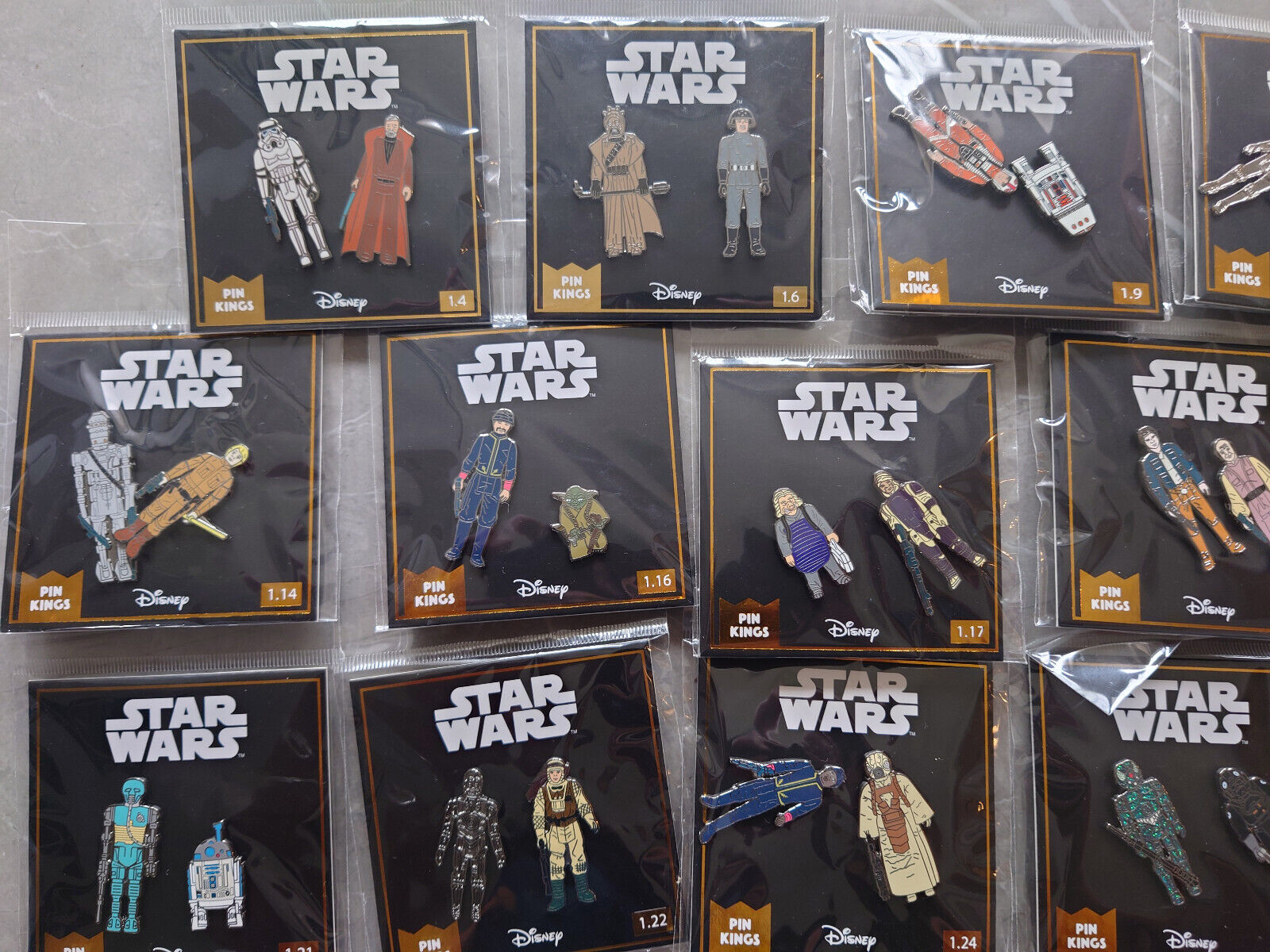 Pin Kings Star Wars Enamel Pin Badge LUKE DARTH CHUWBACCA LUCAS DISNEY OFFICIAL