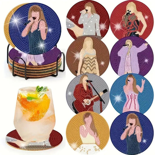 Diamond Painting Coaster TAYLOR Swiftie DIY Diamond Art Crafts TEA DRINK SWIFT